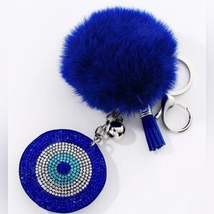 Evil eye rhinestone keychain